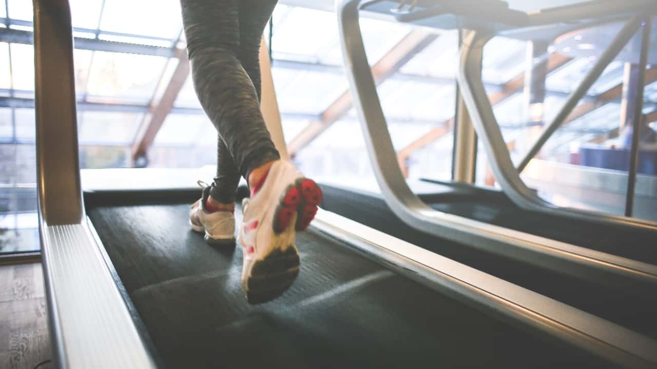 Nike run club on treadmill